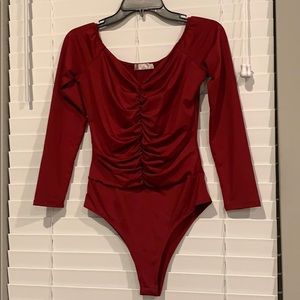 Gorgeous Deep red body suit